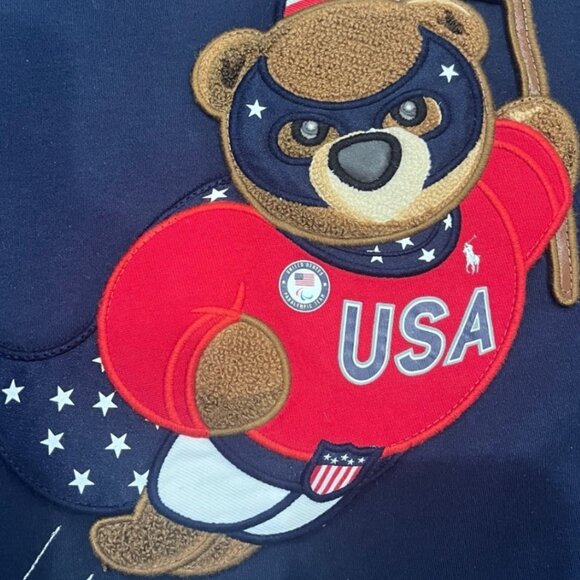 Super Rare Ralph Lauren Olympic Polo Bear 2018 Sweatshirt SZ XL Men’s - Picture 12 of 12